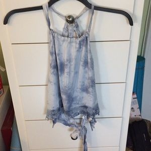 American Eagle open back high neck tank.